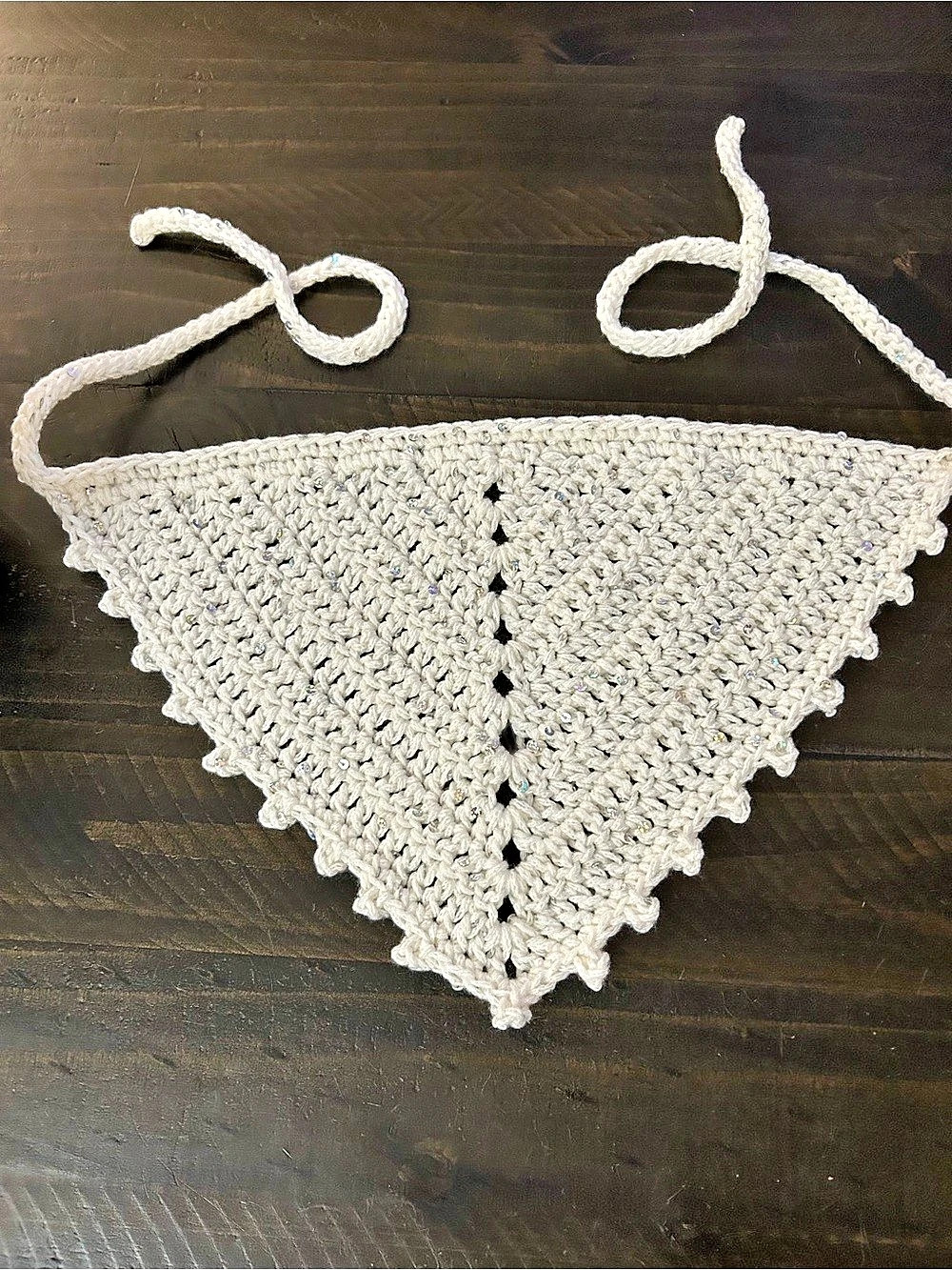 Crochet Sequin bandana